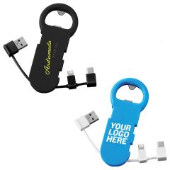 Bottle Opener With 3-In-1 Charging Cable