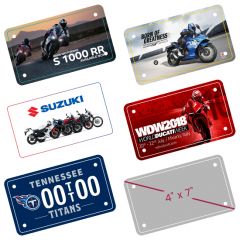 Hi-Gloss 0.023 Inches Polyethylene Motorcycle License Plate