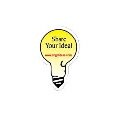 Light Bulb Stock Shape Vinyl Magnet - 20 MIL