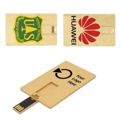 Recycled Plastic Credit Card Flash Drive