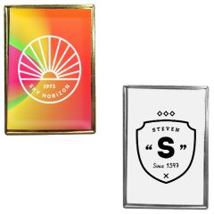 1 1/2 Inch W X 1 Inch H Rectangle Digistock Lapel Pins