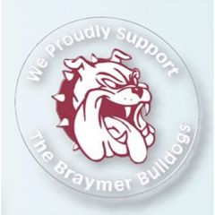 Round Polyester Removable Car Sticker W/ Clear Polyester