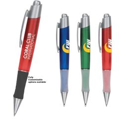 Trans Pen W/ Frosted Gripper