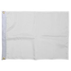 14 Inch X 20 Inch Solid White Nylon Golf Flags W/ Heading & Grommets