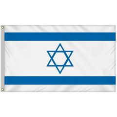 Israel 3 Ft X 5 Ft Standard Knit Poly Flag W/ Heading & Grommets