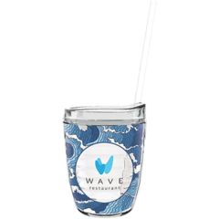 12 Oz Made In The USA Tumbler W/ Lid Straw