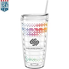 16 Oz Made In The USA Tumbler W/ Lid Straw