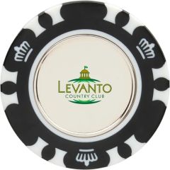 Recycled Poker Chip W/ Metal Ballmarker
