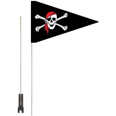 12 Inch X 18 Inch Double Sided PVC Bike Flag W/ Pole & Bracket