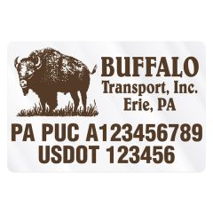 Rectangle W/ Rounded Corners Truck Signs & Equipment Decal