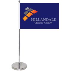 10.5-19 Inch Metal Telescopic Flagpole W/ Single Reverse Flag