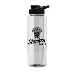 Guzzler 32 Oz Transparent Bottle W/ Snap Lid