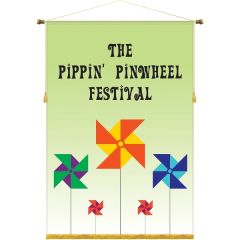 42 Inch X 60 Inch Podium Banner, Straight Cut/ With Fringe