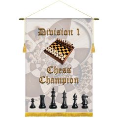 22 Inch X 30 Inch Podium Banner, Straight Cut/ With Fringe