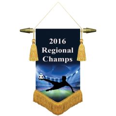 6 Inch X 9 Inch Podium Banner, V Cut/ With Fringe