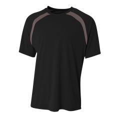 A4 Boy's Spartan Short Sleeve Color Block Crew Neck T-Shirt