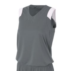 A4 Ladies' Moisture Management V Neck Muscle Shirt