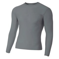 A4 Youth Long Sleeve Compression Crewneck T-Shirt