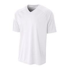 A4 Youth Polyester V-Neck Strike Jersey With Contrast Sle...