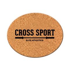 Absorbent Oval Cork-Shaped Coaster