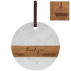 Acacia Wood & Marble Charcuterie Board