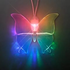 Acrylic Butterfly Light Up Necklace