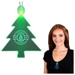 Acrylic Christmas Tree Shape Necklace With LED