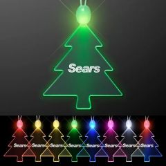 Acrylic Christmas Tree Shape Necklace With LED