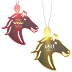 Acrylic Horse Head Shape Necklace With LED