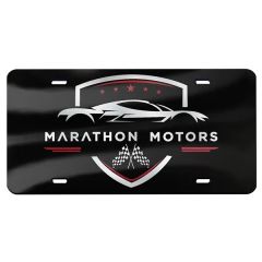 Acrylic License Plate - 12 Inch X 6 Inch - Full Color Imprint On Metal