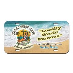 Acrylic License Plate - 12 Inch X 6 Inch - Full Color Imprint On Whi