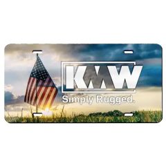 Acrylic License Plate - 12 Inch X 6 Inch - Printed On White With Las
