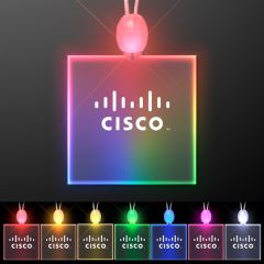 Acrylic Light Up Square Necklace