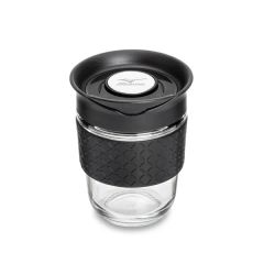 Adana Glass Medium Tumbler W/Silicone Band - 12 Oz