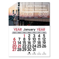Adhesive Peel-N-Stick Calendar - Semi-Truck