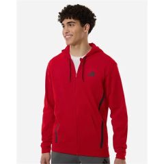 Adidas Men's Game & Go Fleece Full-Zip Hooded Sweatshirt