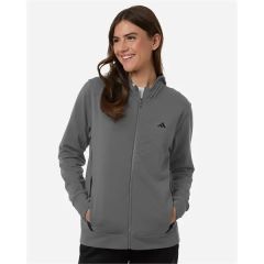 Adidas Women's Game & Go Fleece Full-Zip Hooded Sweatshirt