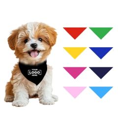Adjustable Triangle Solid Color Dog Bandanas