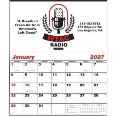 Administrator Memo Half Apron Calendar - 2-Color Imprint