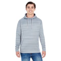 Adult Odyssey Striped Poly Fleece Pullover Hood