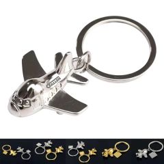 Aircraft Shaped Metal Keychain