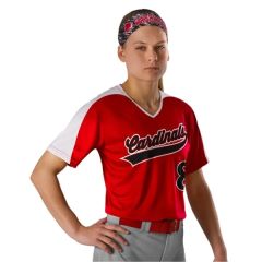 Alleson Athletic Girls' V-Neck Fastpitch Jersey