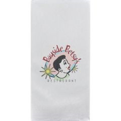 Almost Linen Dinner Napkin - White - Digital