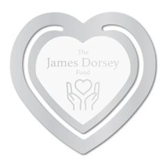 Aluminum, Brass Or PVC Heart Shaped Bookmark