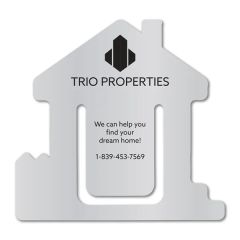 Aluminum, Brass Or PVC House Shaped Bookmark