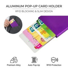 Aluminum Pop Up Card Holder