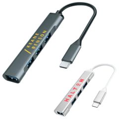 Aluminum USB Extension Splitter 4-Port USB 3.0