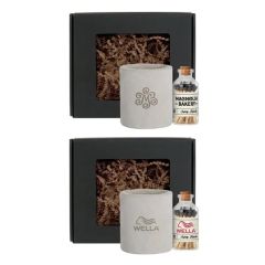 Amber 8 Oz Candle With Matches Set