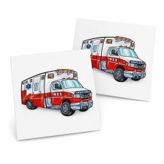 Ambulance Temporary Tattoo