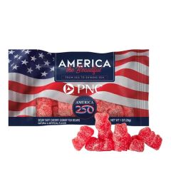 America 250- 1 Oz Digibag With Cherry Gummy Bears